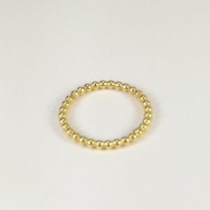 Kügelchen Ring aus Gelbgold