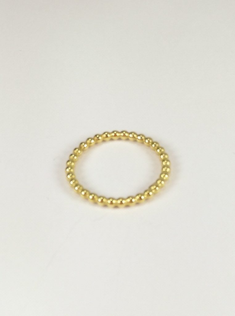Kügelchen Ring aus Gelbgold