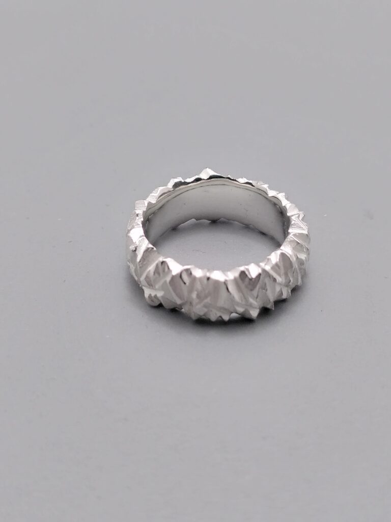 the rock Ring Silber breit