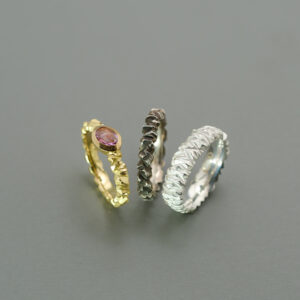 the rock Ring Silber mittelbreit