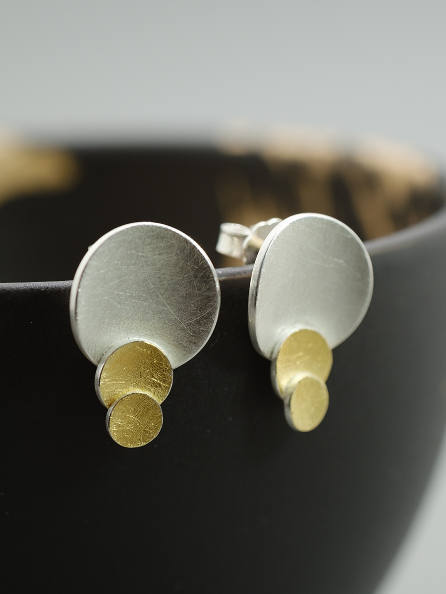 Chips Ohrstecker bicolor – Bild 4